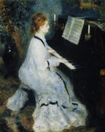 Young woman at the piano 1876